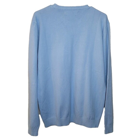 XRAY Jeans Sweater Blue Men Sz L Slim Fit Premium Comfort Long Sleeve Crew Neck - Picture 9 of 11